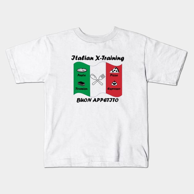 Italian X-training Kids T-Shirt by juliascornershop